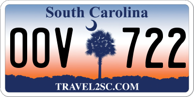 SC license plate OOV722