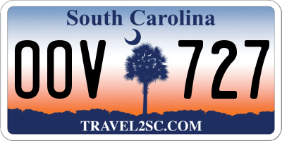 SC license plate OOV727