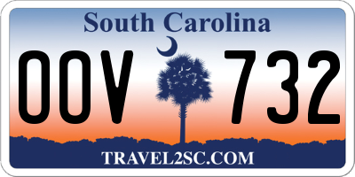 SC license plate OOV732