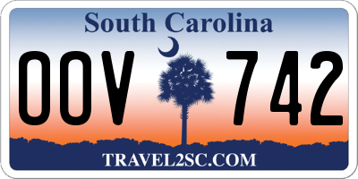 SC license plate OOV742