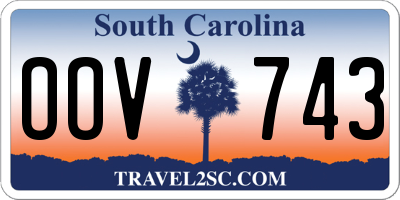 SC license plate OOV743