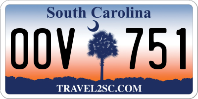 SC license plate OOV751