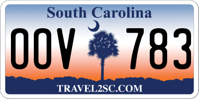 SC license plate OOV783