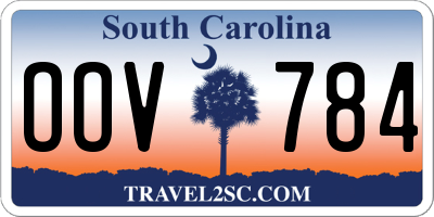 SC license plate OOV784