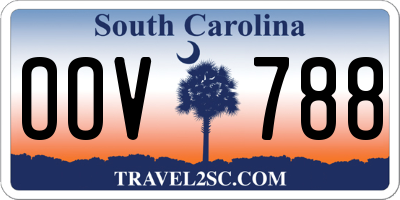SC license plate OOV788