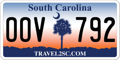 SC license plate OOV792