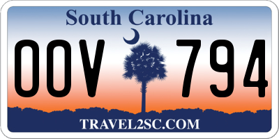 SC license plate OOV794