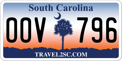 SC license plate OOV796