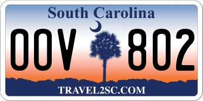 SC license plate OOV802