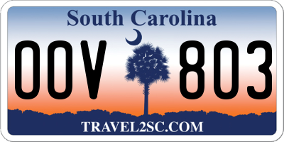 SC license plate OOV803