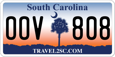 SC license plate OOV808