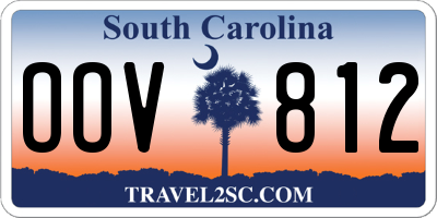 SC license plate OOV812