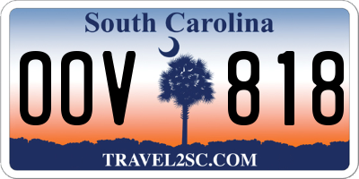 SC license plate OOV818