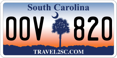 SC license plate OOV820