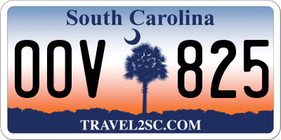 SC license plate OOV825