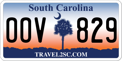 SC license plate OOV829