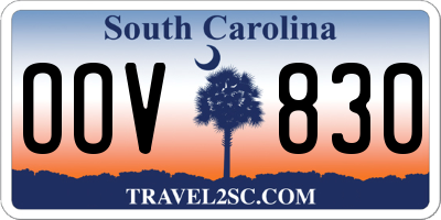 SC license plate OOV830