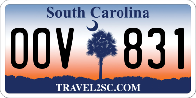 SC license plate OOV831