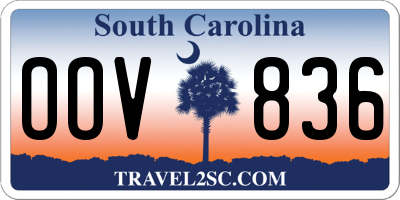 SC license plate OOV836