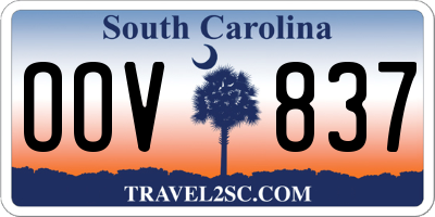 SC license plate OOV837