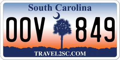 SC license plate OOV849