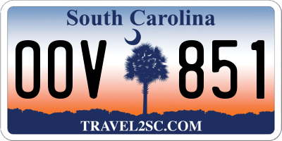 SC license plate OOV851