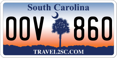 SC license plate OOV860