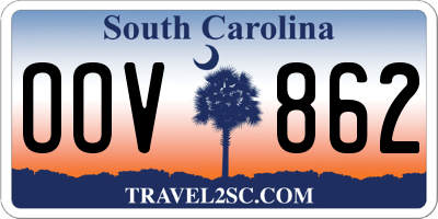 SC license plate OOV862