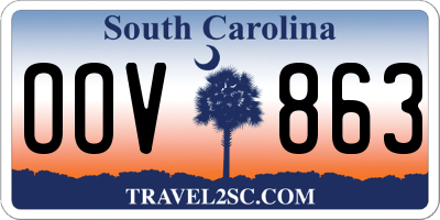 SC license plate OOV863