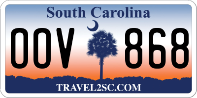 SC license plate OOV868