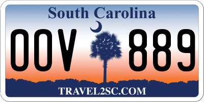 SC license plate OOV889