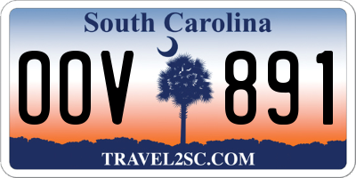 SC license plate OOV891