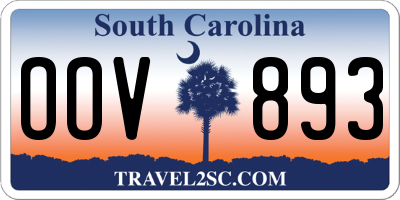 SC license plate OOV893