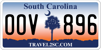 SC license plate OOV896