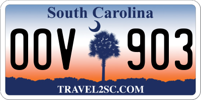 SC license plate OOV903