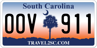 SC license plate OOV911