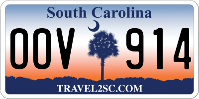 SC license plate OOV914