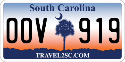 SC license plate OOV919