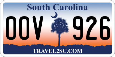 SC license plate OOV926