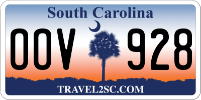 SC license plate OOV928