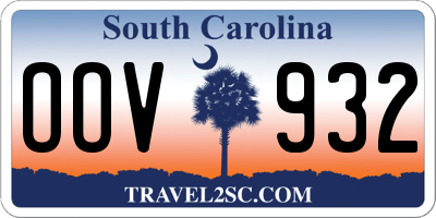 SC license plate OOV932