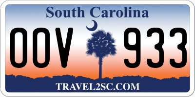 SC license plate OOV933