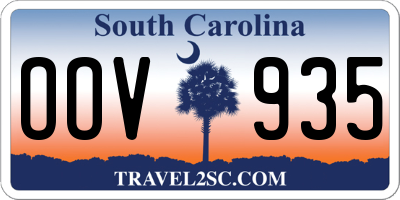 SC license plate OOV935