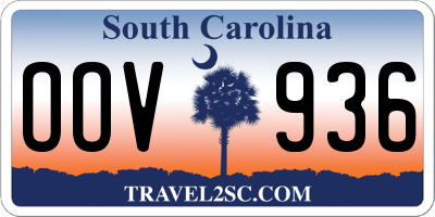 SC license plate OOV936