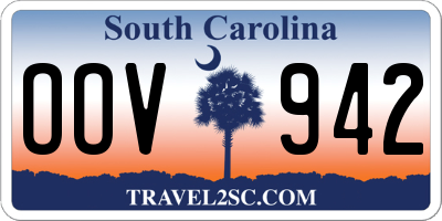 SC license plate OOV942