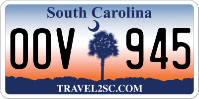 SC license plate OOV945
