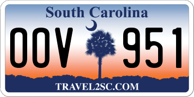 SC license plate OOV951