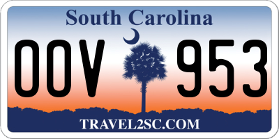 SC license plate OOV953