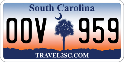 SC license plate OOV959