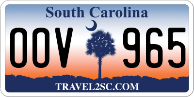 SC license plate OOV965